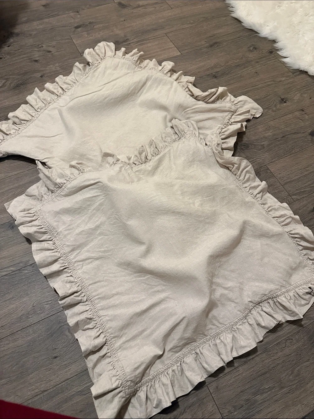 Pottery Barn pair ruffled